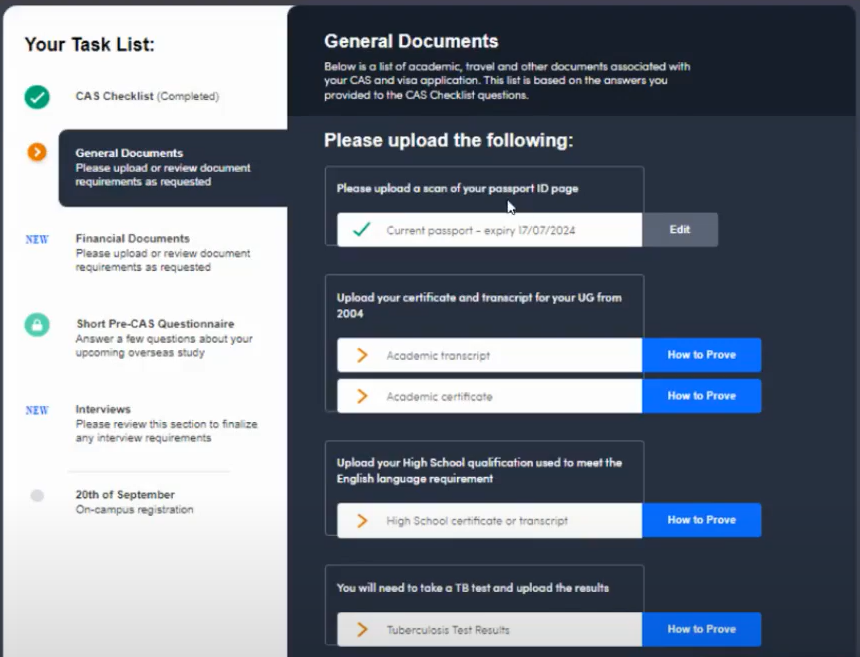 CAS Shield - General document tab screenshot