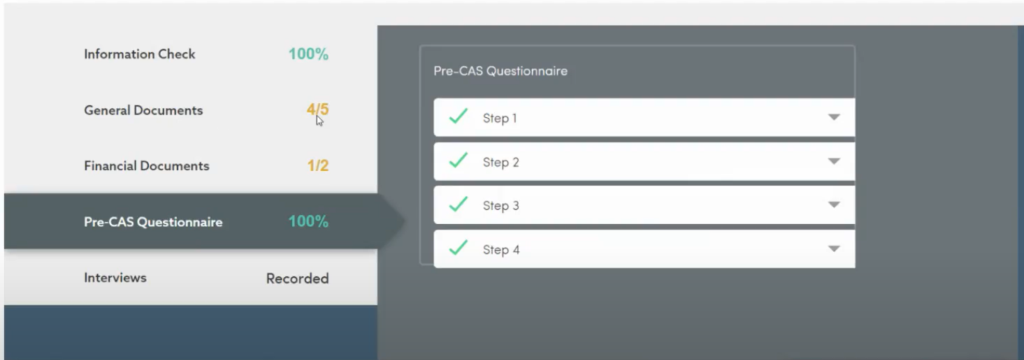 CAS Shield - Pre CAS interview questions screenshot